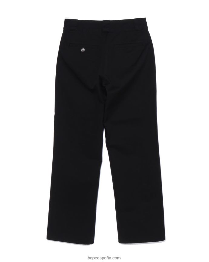 mujer A Bathing Ape pantalones chinos de trabajo 288PLL884 negro
