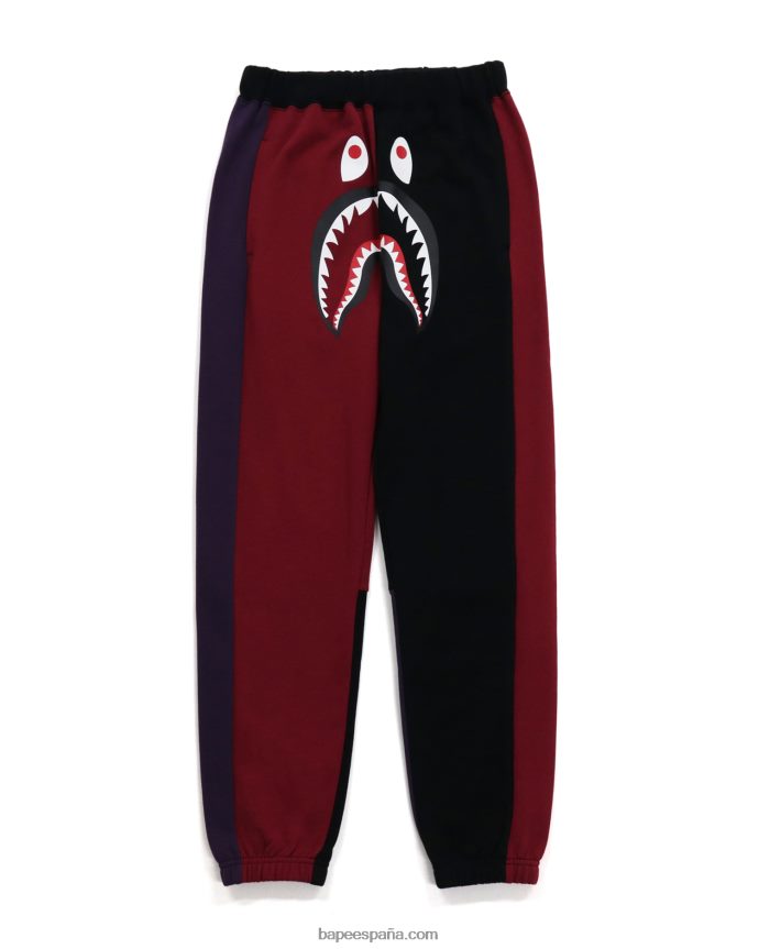 mujer A Bathing Ape pantalones de chándal de tiburón loco 288PLL1047 negro