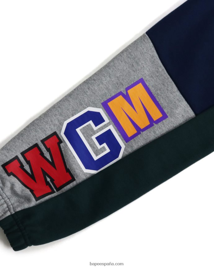 mujer A Bathing Ape pantalones de chándal de tiburón loco 288PLL1048 gris