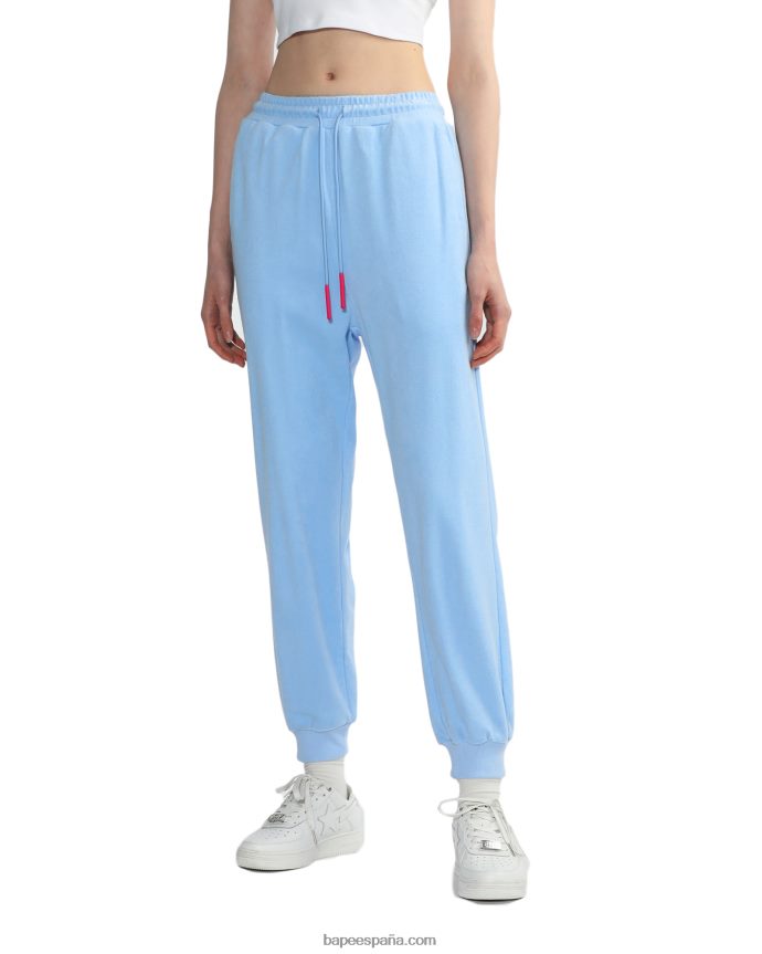 mujer A Bathing Ape pantalones de chándal de toalla 288PLL841 azul