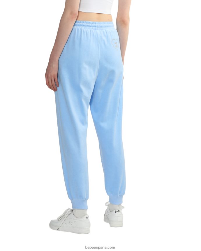 mujer A Bathing Ape pantalones de chándal de toalla 288PLL841 azul