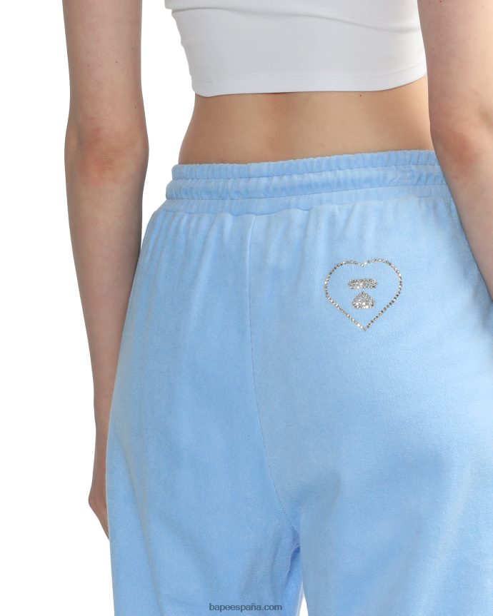 mujer A Bathing Ape pantalones de chándal de toalla 288PLL841 azul