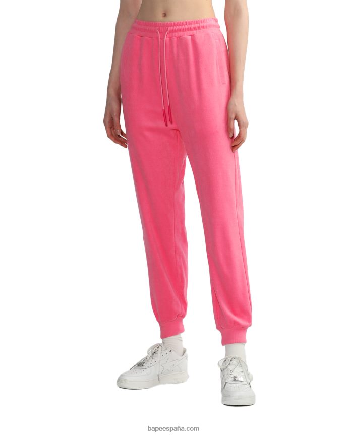 mujer A Bathing Ape pantalones de chándal de toalla 288PLL842 rosa