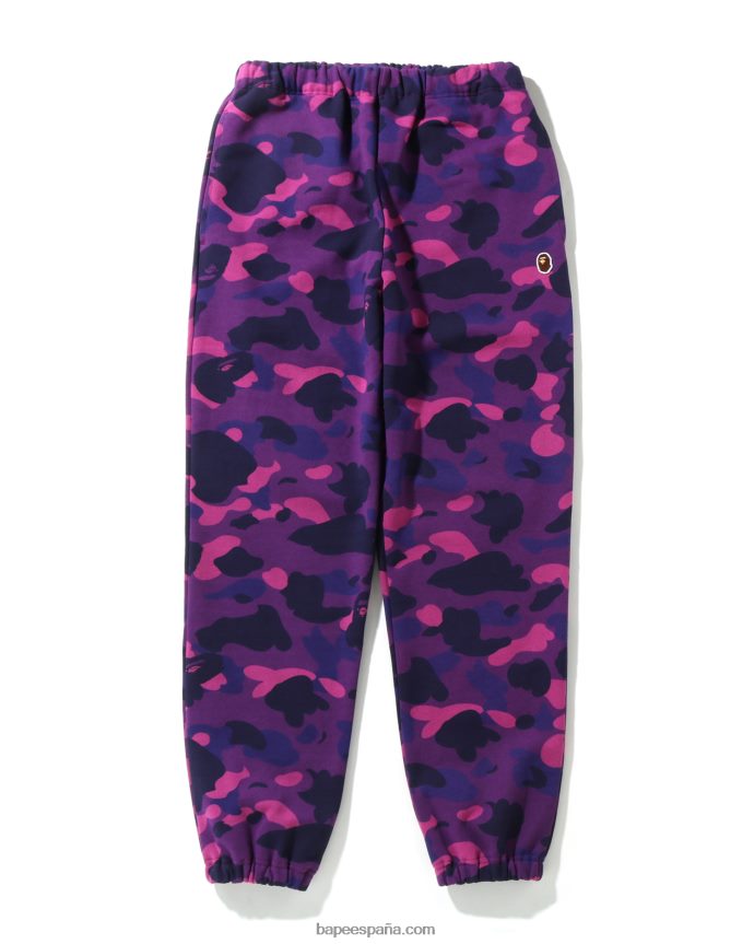 mujer A Bathing Ape pantalones de chándal extragrandes de camuflaje de color 288PLL986 púrpura