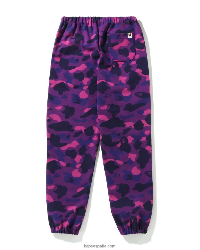 mujer A Bathing Ape pantalones de chándal extragrandes de camuflaje de color 288PLL986 púrpura