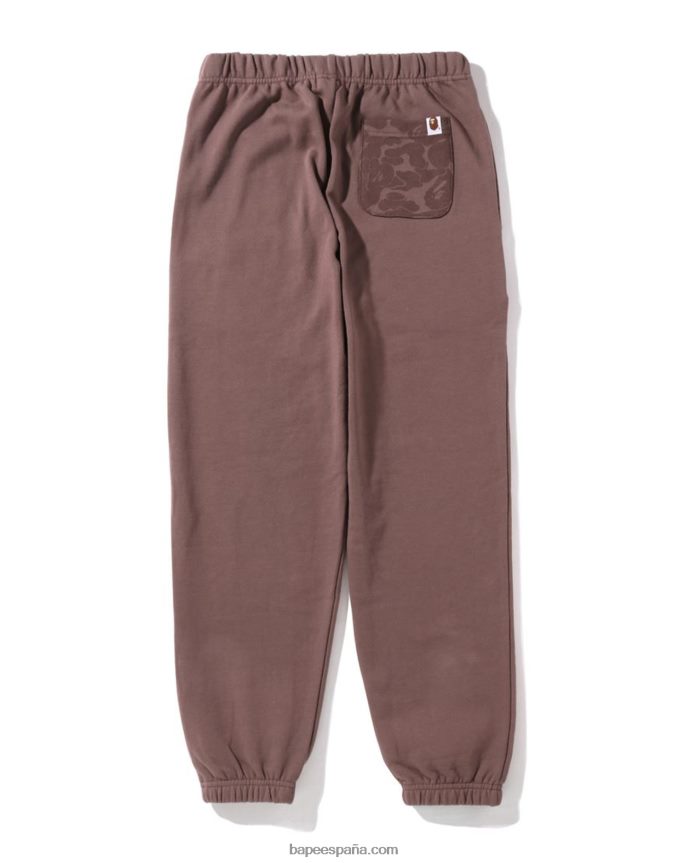 mujer A Bathing Ape pantalones de chándal extragrandes de un punto 288PLL972 marrón