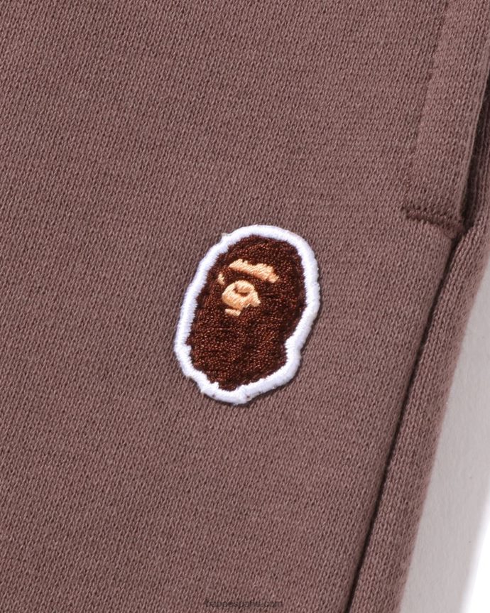 mujer A Bathing Ape pantalones de chándal extragrandes de un punto 288PLL972 marrón