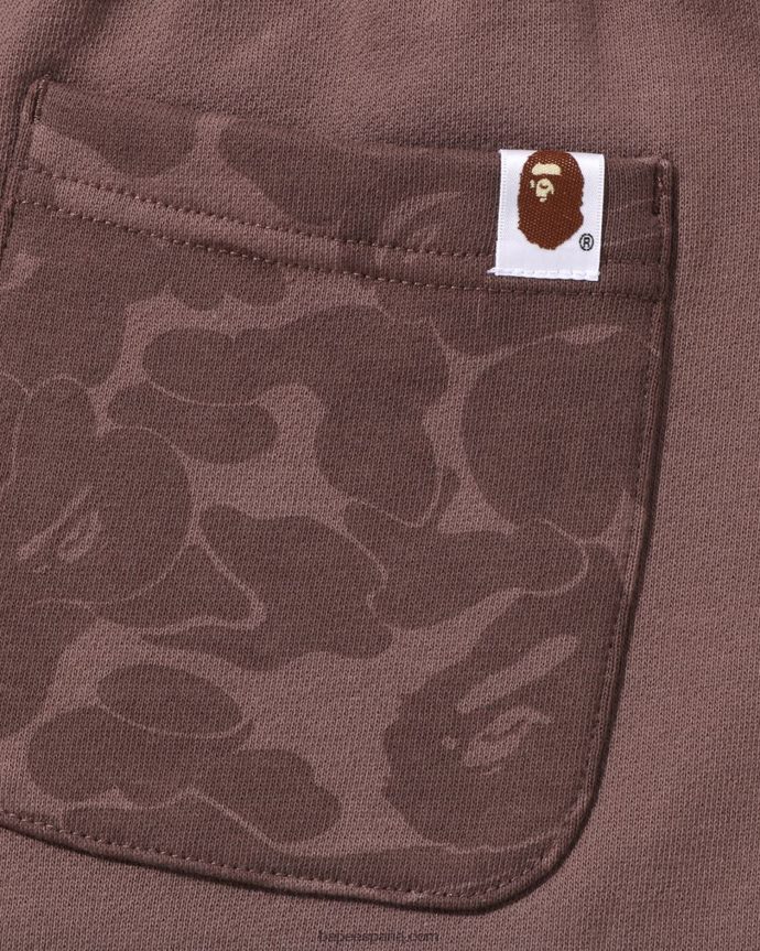 mujer A Bathing Ape pantalones de chándal extragrandes de un punto 288PLL972 marrón