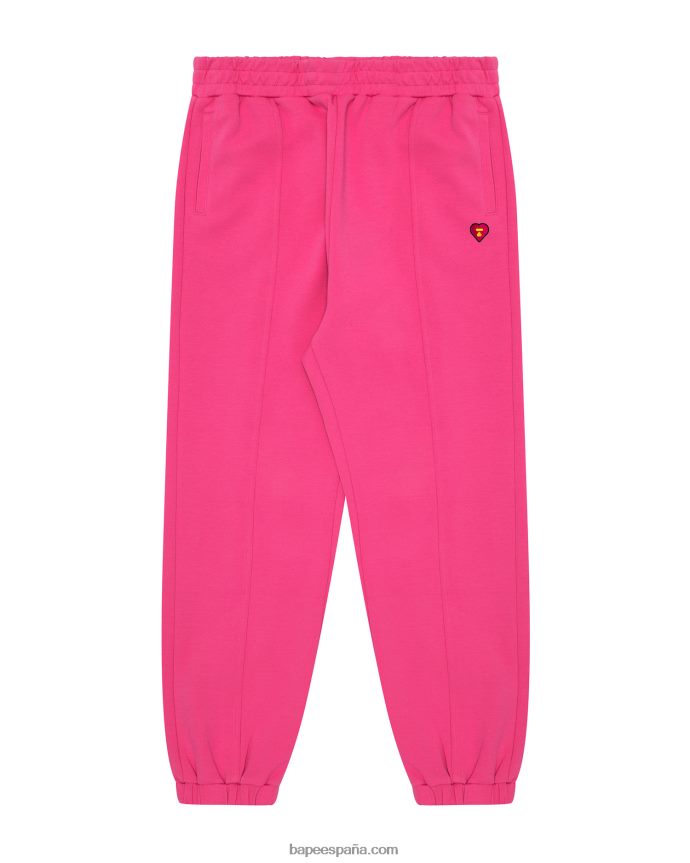 mujer A Bathing Ape pantalones de la pista 288PLL1060 rosa