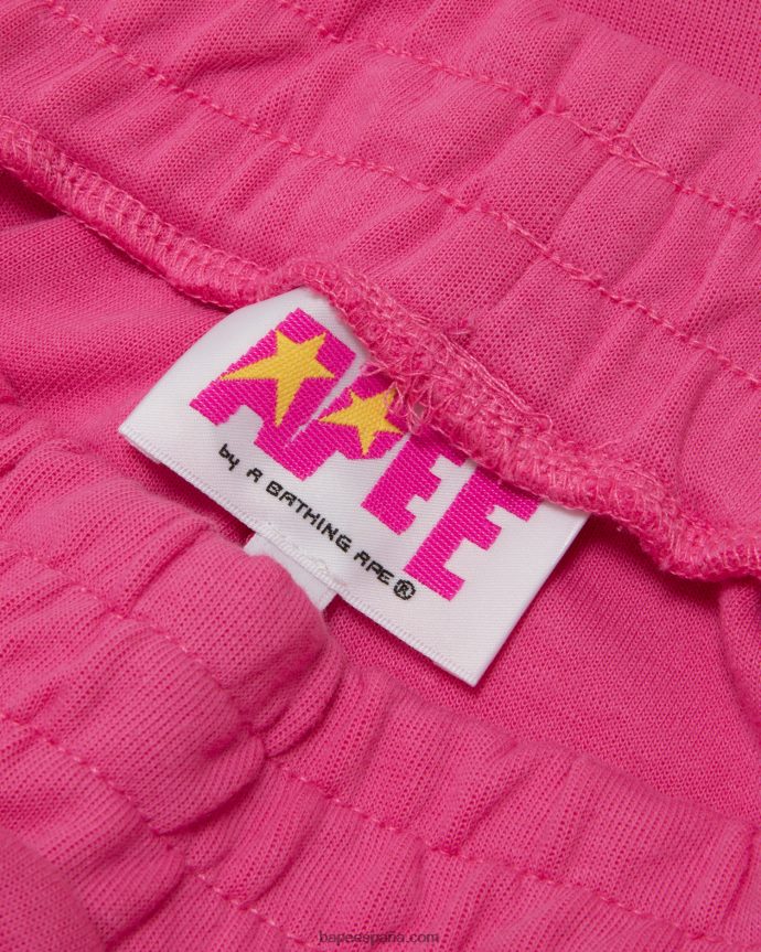 mujer A Bathing Ape pantalones de la pista 288PLL1060 rosa
