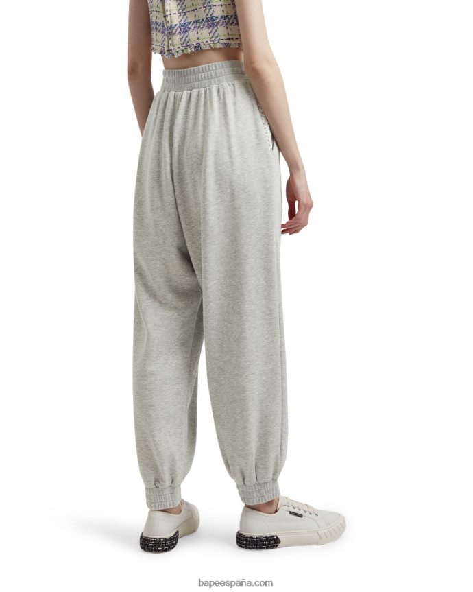 mujer A Bathing Ape pantalones relajados 288PLL989 gris