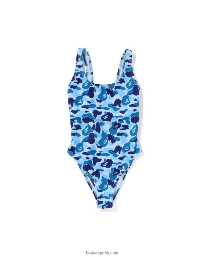 mujer A Bathing Ape traje de baño de camuflaje abc 288PLL776 azul claro