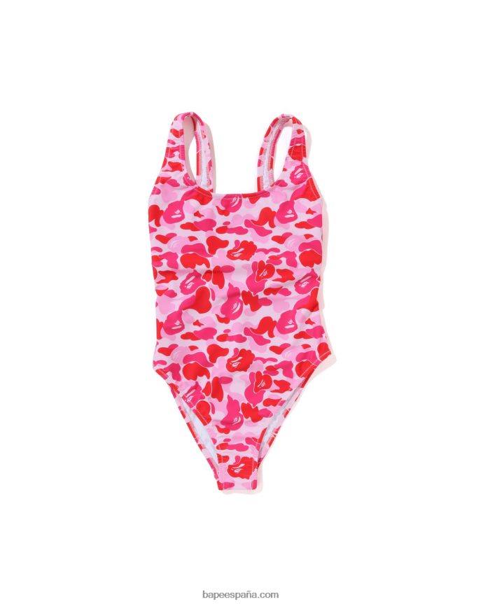 mujer A Bathing Ape traje de baño de camuflaje abc 288PLL777 rosa