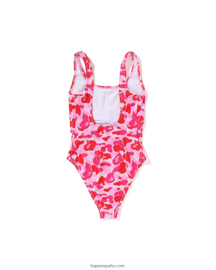 mujer A Bathing Ape traje de baño de camuflaje abc 288PLL777 rosa