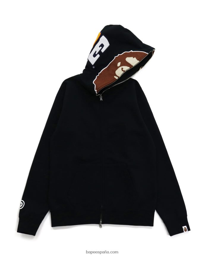mujer A Bathing Ape 2nd sudadera con cremallera completa 288PLL1036 negro