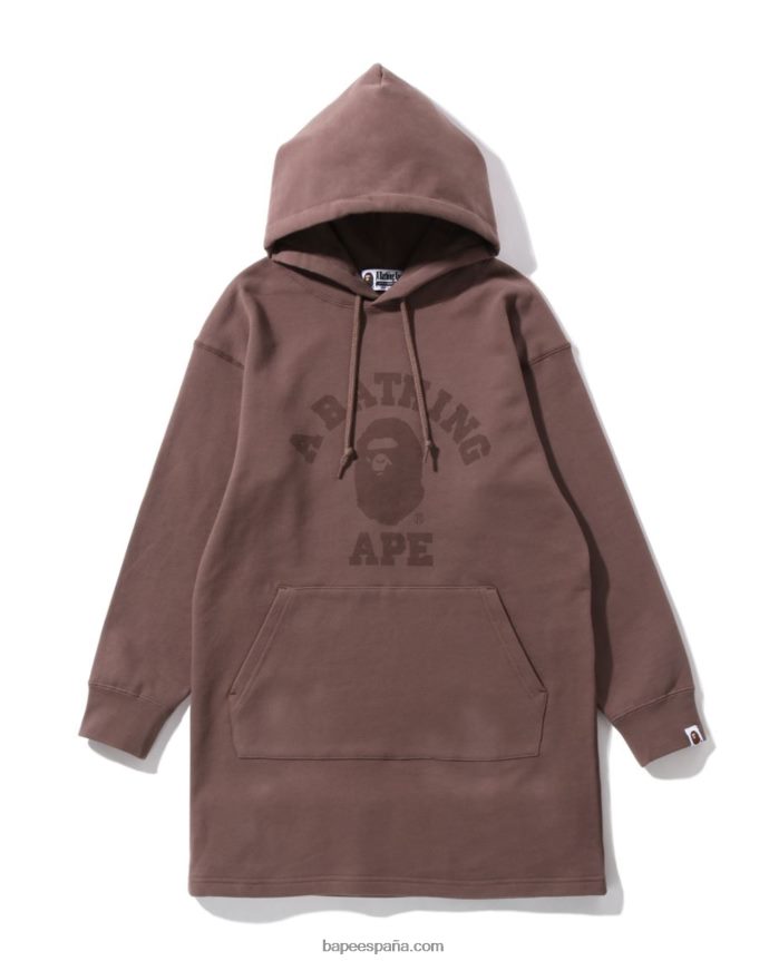 mujer A Bathing Ape cabeza de un punto con capucha de una pieza 288PLL975 marrón
