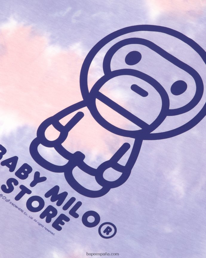 mujer A Bathing Ape camiseta de manga larga bebé milo 288PLL915 púrpura