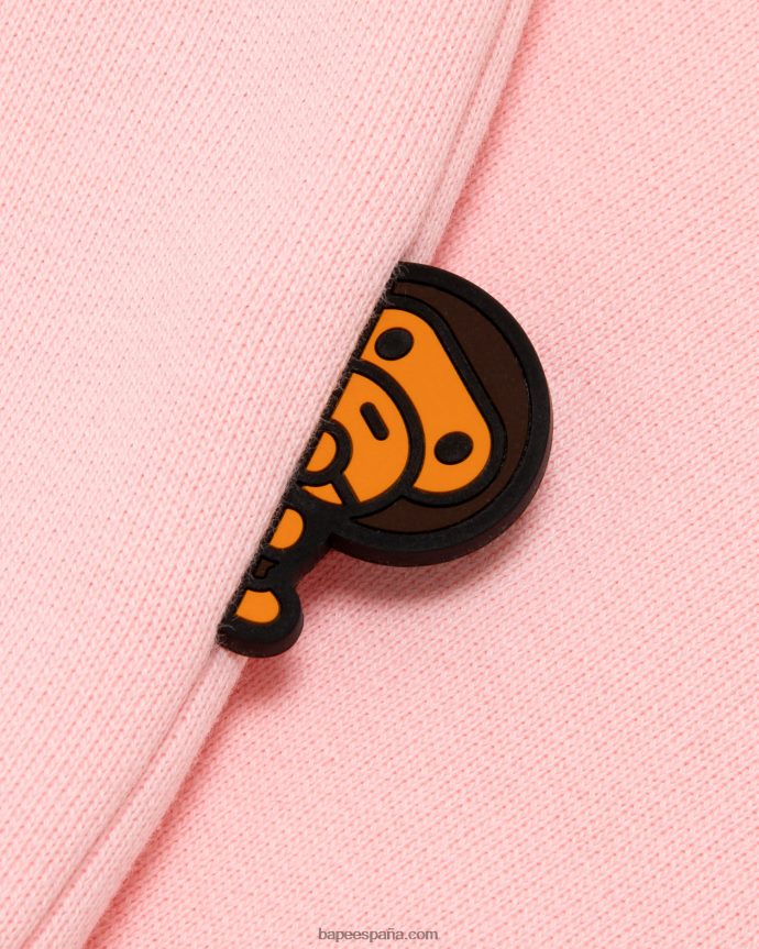 mujer A Bathing Ape sudadera bebé milo con cuello redondo 288PLL906 rosa