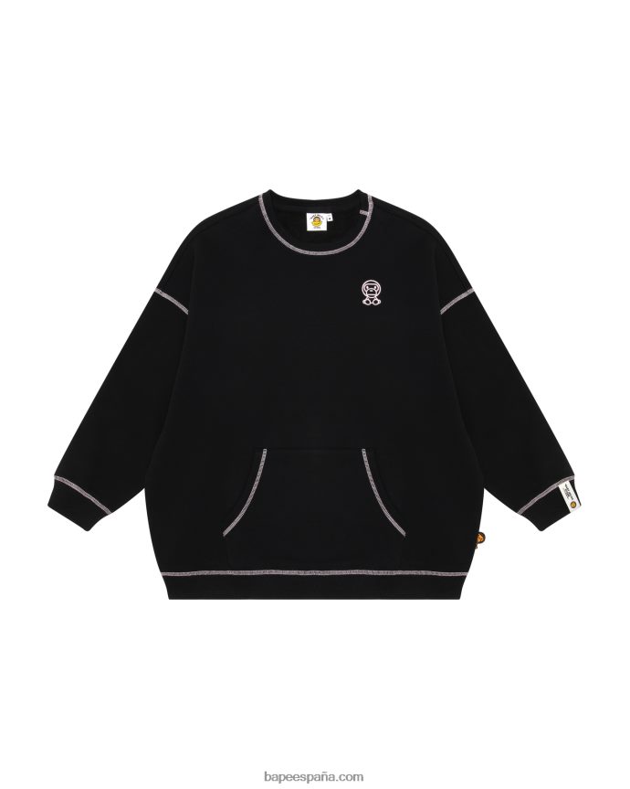 mujer A Bathing Ape sudadera bebe milo 288PLL869 negro