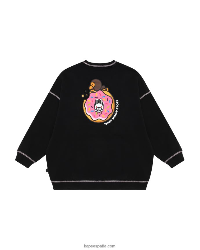 mujer A Bathing Ape sudadera bebe milo 288PLL869 negro
