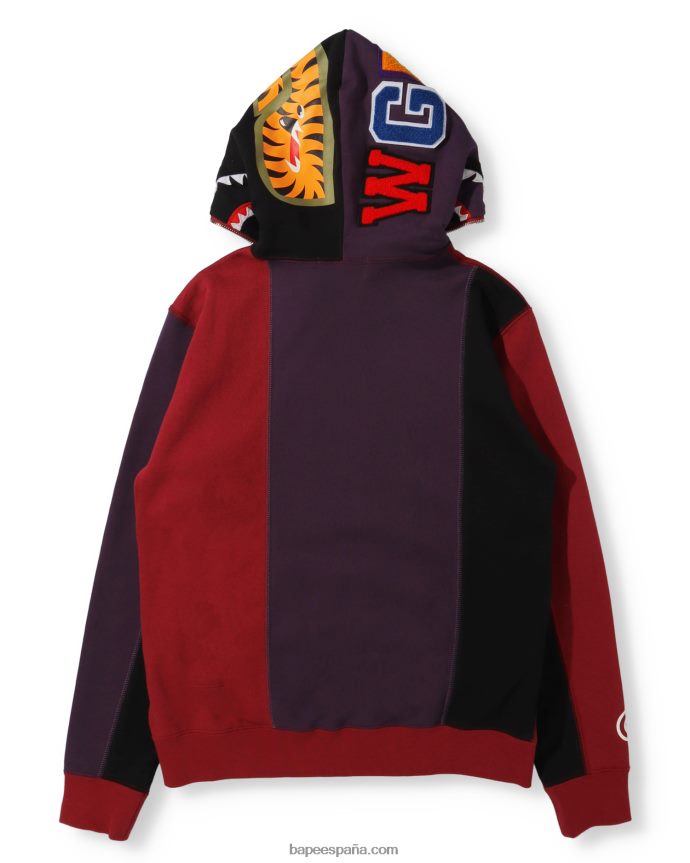 mujer A Bathing Ape sudadera con cremallera completa Docking Shark 288PLL1039 negro