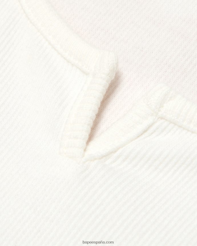 mujer A Bathing Ape top recortado de corte ajustado 288PLL1035 blanco
