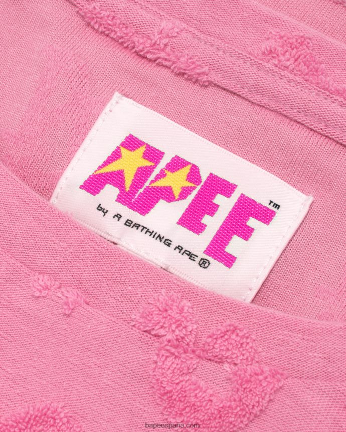 mujer A Bathing Ape chaleco corto con motivo 288PLL932 rosa