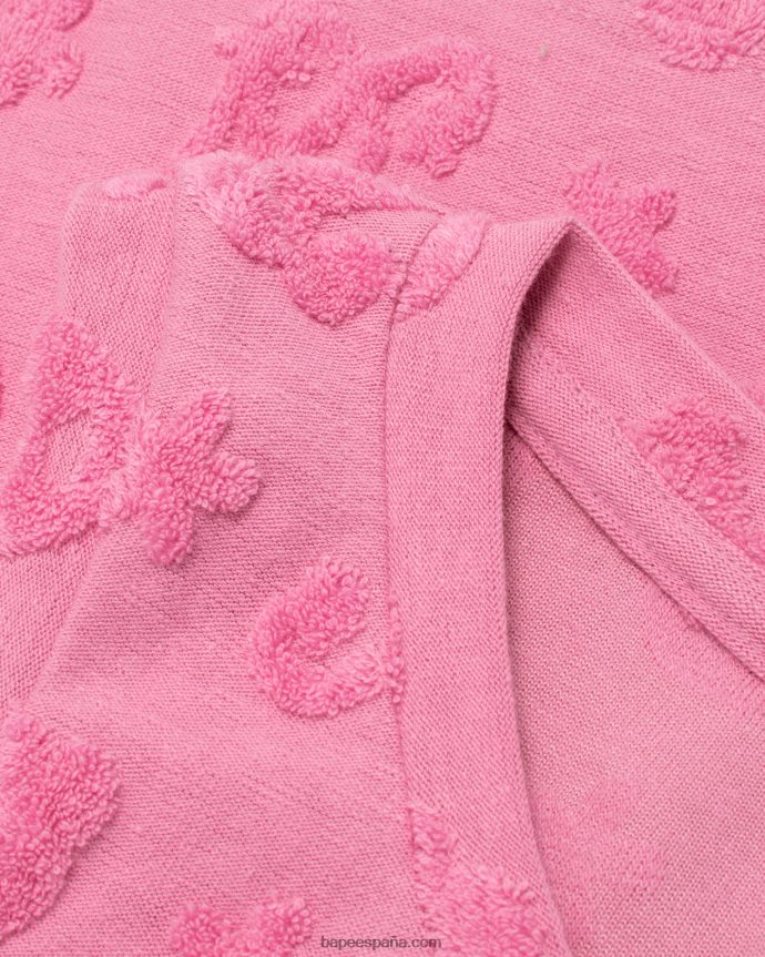 mujer A Bathing Ape chaleco corto con motivo 288PLL932 rosa