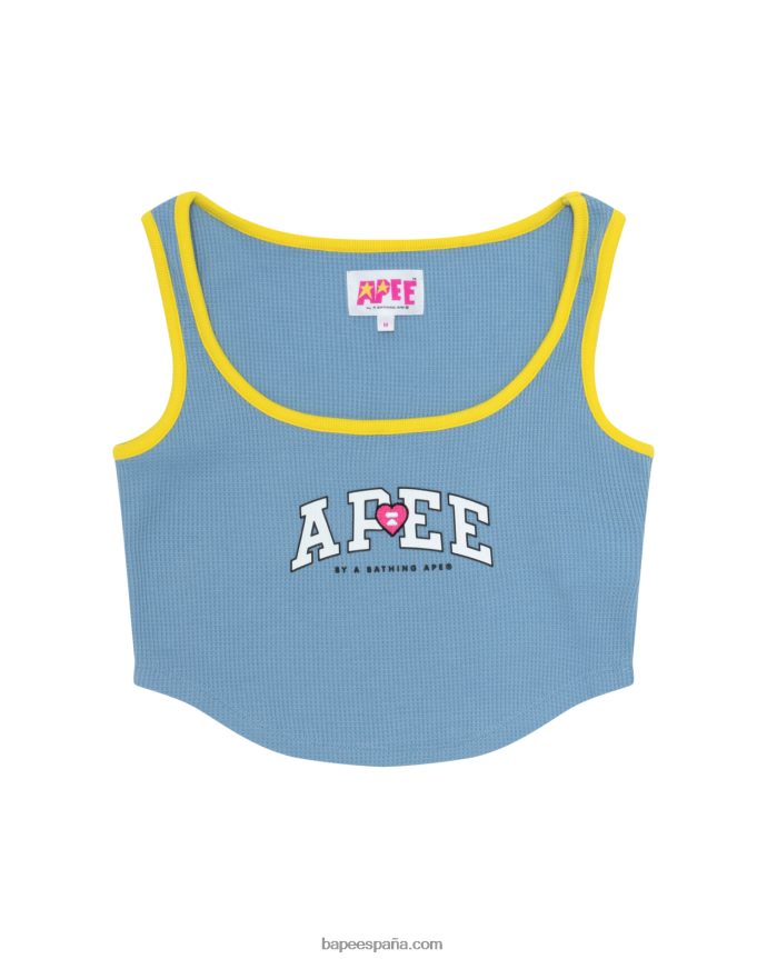 mujer A Bathing Ape chaleco gráfico 288PLL947 azul acido