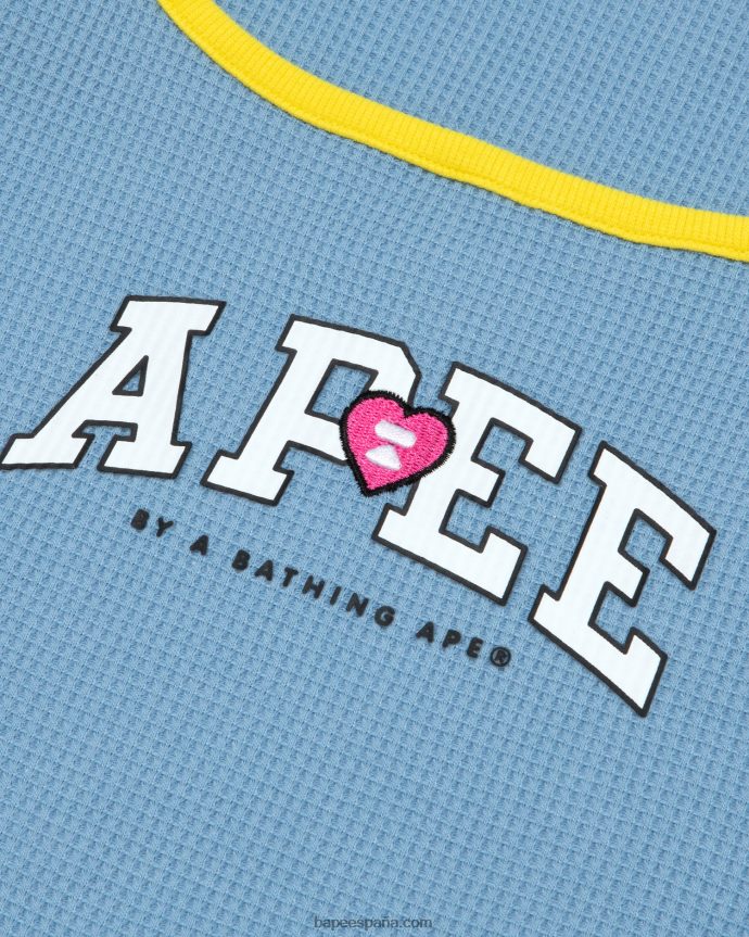mujer A Bathing Ape chaleco gráfico 288PLL947 azul acido