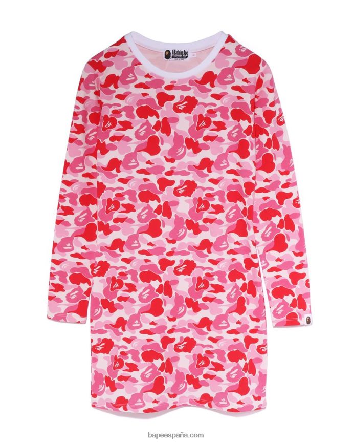 mujer A Bathing Ape bodycon de camuflaje abc 288PLL863 rosa