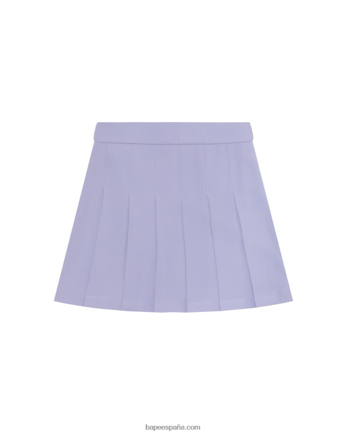 mujer A Bathing Ape minifalda plisada 288PLL968 uva ahumada