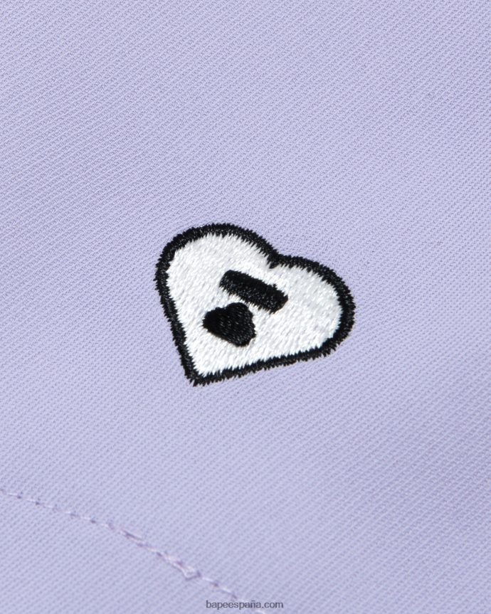 mujer A Bathing Ape minifalda plisada 288PLL968 uva ahumada