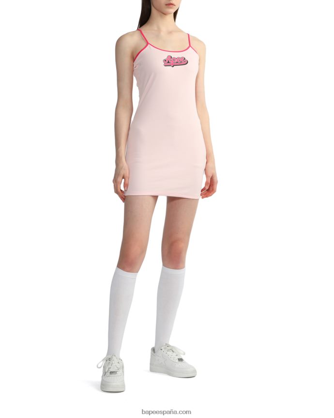 mujer A Bathing Ape vestido gráfico 288PLL803 rosa