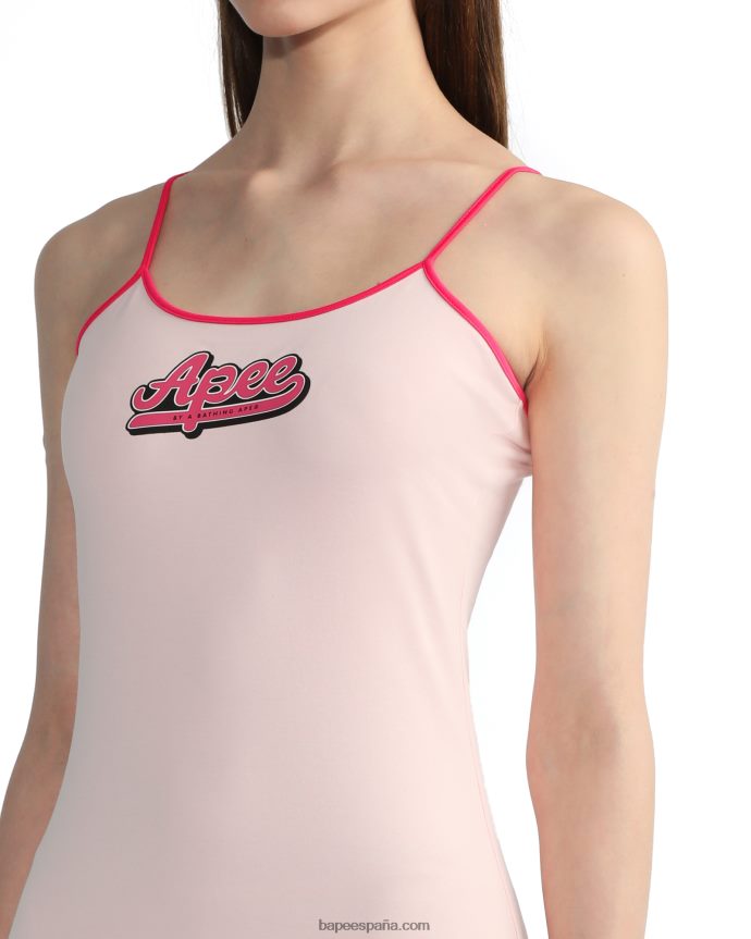mujer A Bathing Ape vestido gráfico 288PLL803 rosa