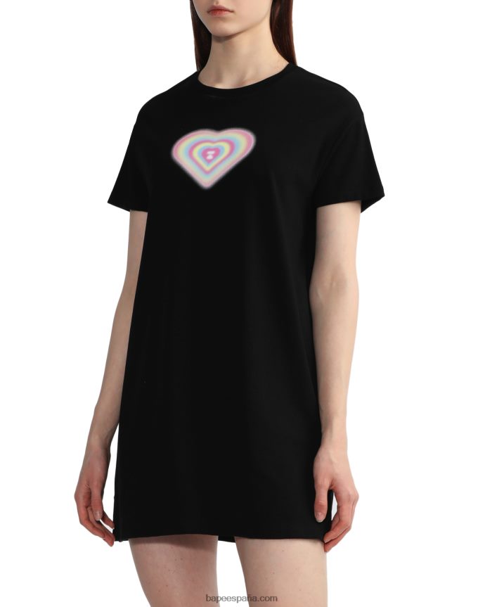 mujer A Bathing Ape vestido gráfico 288PLL815 negro