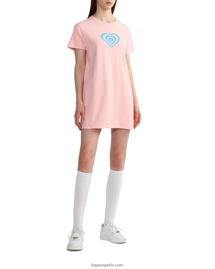 mujer A Bathing Ape vestido gráfico 288PLL816 rosa