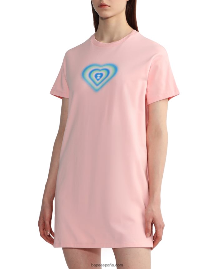mujer A Bathing Ape vestido gráfico 288PLL816 rosa