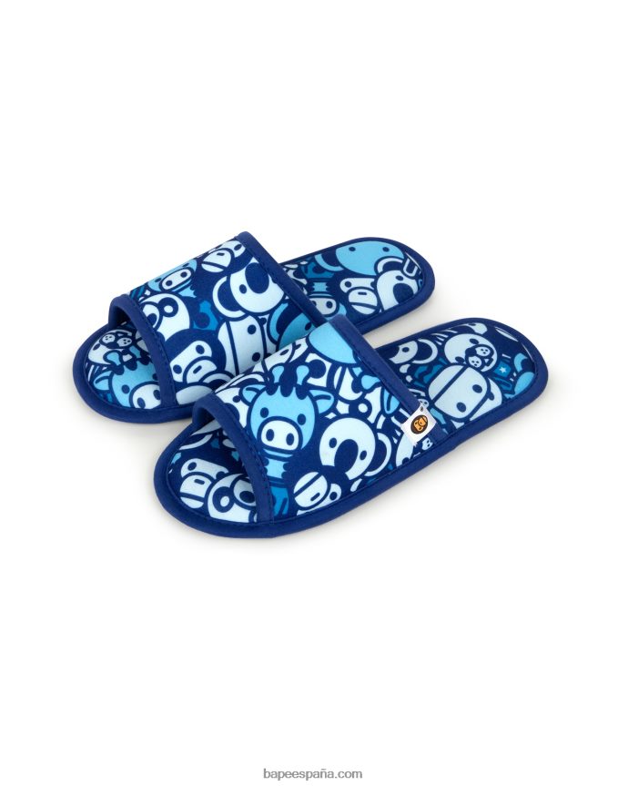 mujer A Bathing Ape pantuflas bebe milo 288PLL1218 azul