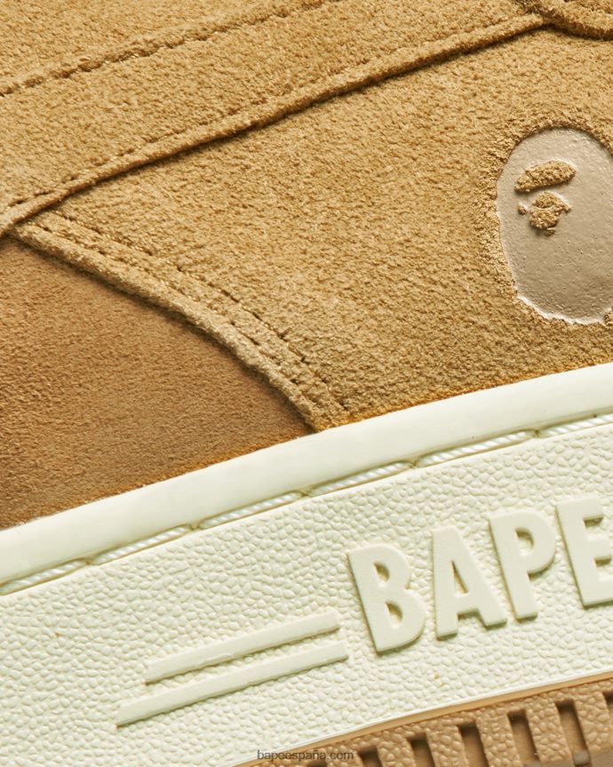 mujer A Bathing Ape zapatillas 288PLL1246 beige