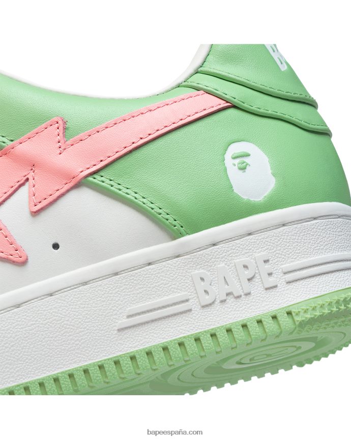 mujer A Bathing Ape zapatillas 288PLL1252 verde claro