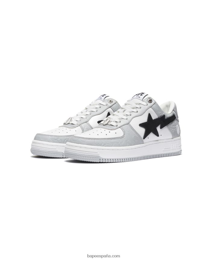 mujer A Bathing Ape zapatillas bajas m2 288PLL1257 gris