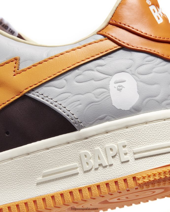 mujer A Bathing Ape zapatillas bajas m2 288PLL1259 gris