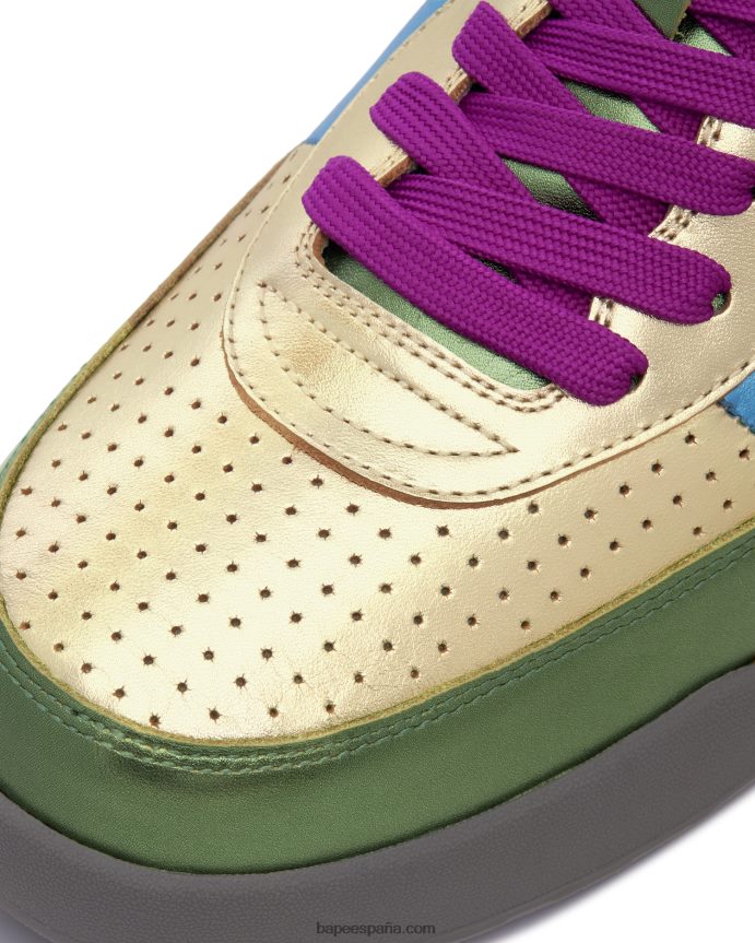 mujer A Bathing Ape zapatillas road sta 288PLL1244 oro