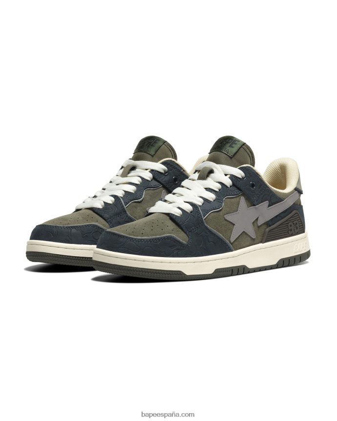 mujer A Bathing Ape zapatillas sk8 sta 288PLL1250 Azul marino