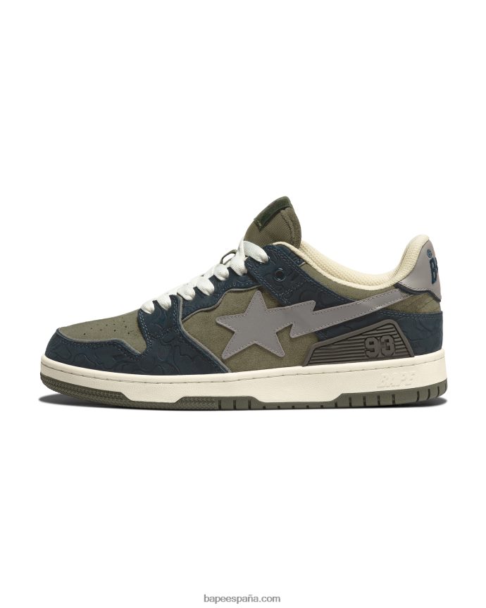 mujer A Bathing Ape zapatillas sk8 sta 288PLL1250 Azul marino