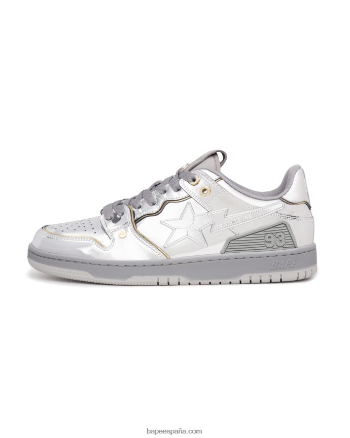 mujer A Bathing Ape zapatillas x hajime sorayama sk8 sta 288PLL1242 plata
