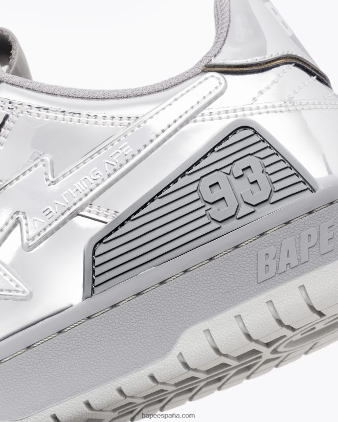 mujer A Bathing Ape zapatillas x hajime sorayama sk8 sta 288PLL1242 plata