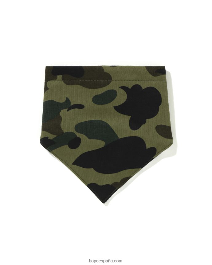 niños A Bathing Ape Babero bandana 1st camo 288PLL1631 ejercito verde