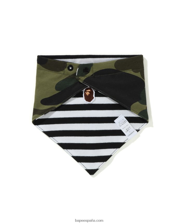 niños A Bathing Ape Babero bandana 1st camo 288PLL1631 ejercito verde